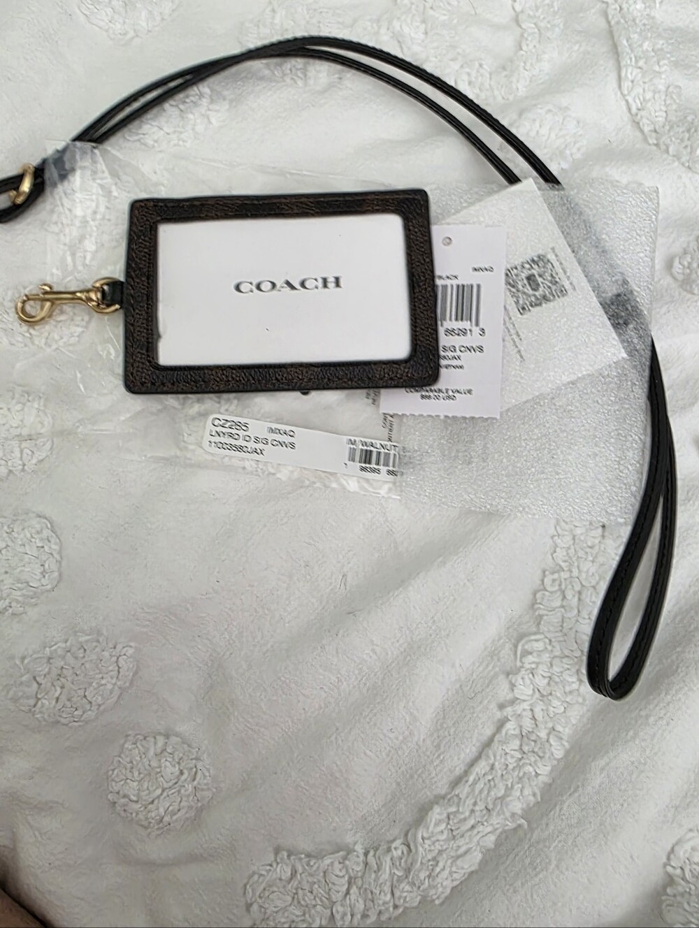 Nwt Coach Lanyard With Id,card Holder